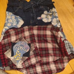 Upcycled, handmade Bobo patchwork skirt, as seen on YouTube!!!